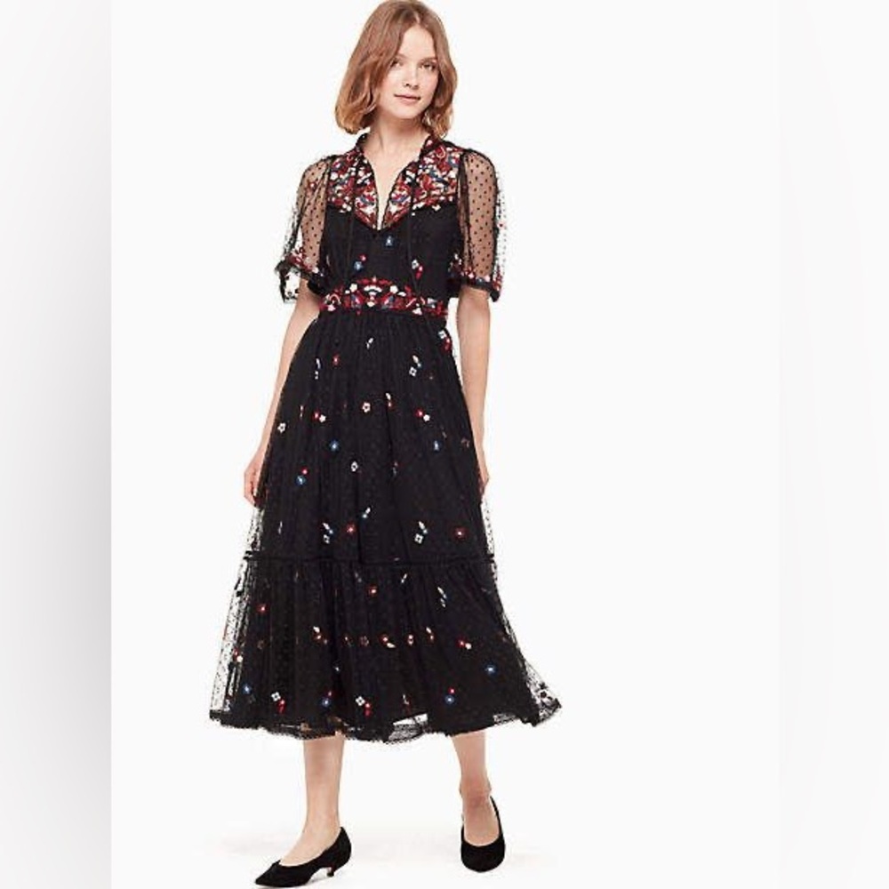 Kate Spade Camelia embroidered dress